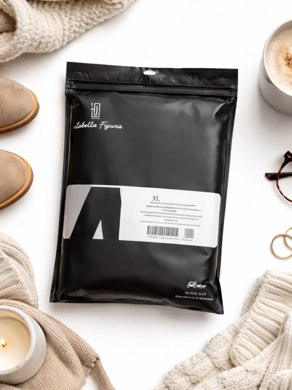 LABELLA Cashmere 200D Fleece Lined Tights XL Warm Winter Thermal Stretch NIP